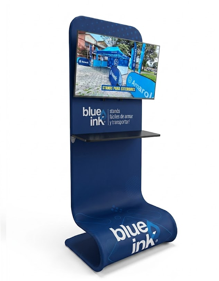 Exhibidor Curvo + tv + repisa (5)